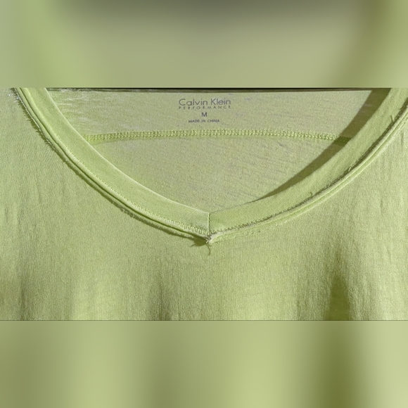 đź’›Calvin Klein Performanceđź’› Size Med Sheer A Symmetrical Top Pre-Loved Yellow - Picture 5 of 11